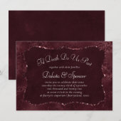 Midnight Wine Romance | Dark Satiny Grunge Damask Kaart (Voorkant / Achterkant)