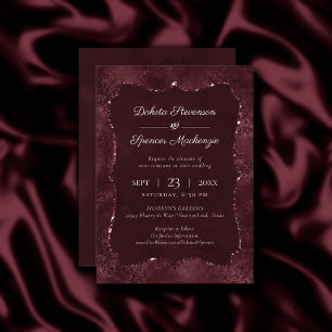 Midnight Wine Romance   Dark Satiny Grunge Damask Kaart