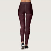 Midnight Wine Romance | Dark Satiny Grunge Damask Leggings (Achterkant)