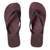 Midnight Wine Romance | Dark Satiny Grunge Damask Teenslippers (Voetbed)