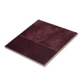 Midnight Wine Romance | Dark Satiny Grunge Damask Tegeltje (Zijkant)