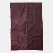 Midnight Wine Romance | Dark Satiny Grunge Damask Theedoek (Verticaal)