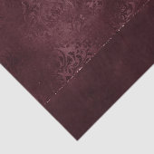 Midnight Wine Romance | Dark Satiny Grunge Damask Tissuepapier (Detail)