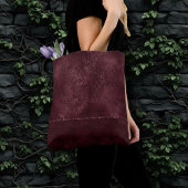 Midnight Wine Romance | Dark Satiny Grunge Damask Tote Bag