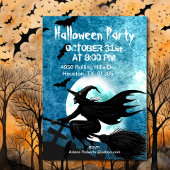 Midnight Witch Halloween-feest Kaart