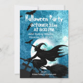 Midnight Witch Halloween-feest Kaart (Voorkant)