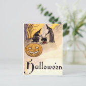 Midnight Witching ( Halloween Kaart) Briefkaart (Staand voorkant)
