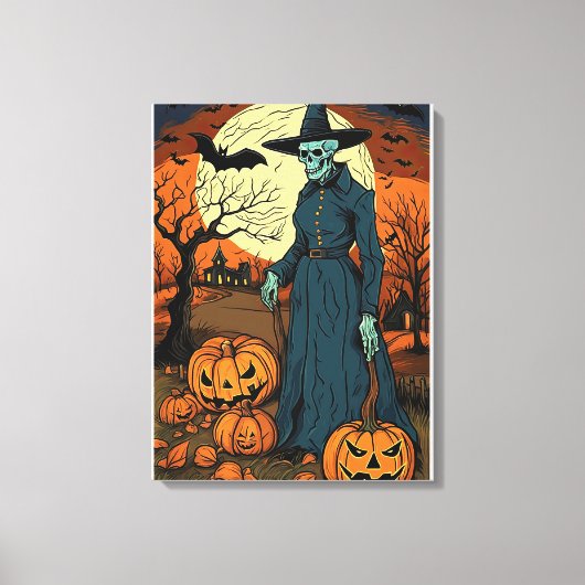Midnight Witch's Dance Canvas Afdruk (Voorkant)
