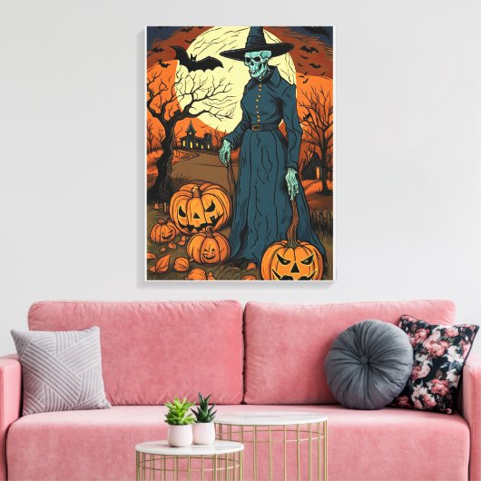 Midnight Witch's Dance Canvas Afdruk (Insitu (Woonkamer))