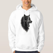 Midnight Wolf Head Roar Hoodie (Voorkant)