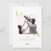 Midnight Woodland Forest Reindeer & kerstboom Feestdagenkaart (Achterkant)