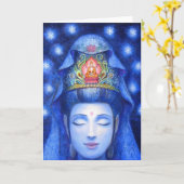 Midnight Zen Meditation Kuan Yin Kaart (Gele Bloem)