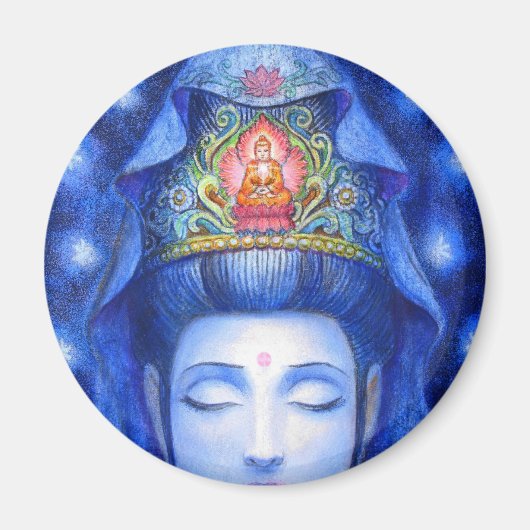Midnight Zen Meditation Kuan Yin Magneet (Voorkant)