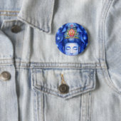 Midnight Zen Meditation Kuan Yin Ronde Button 5,7 Cm (In situ)