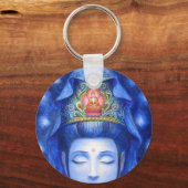 Midnight Zen Meditation Kuan Yin Sleutelhanger (Voorkant)