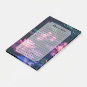 Midnight Zen Nature Pink Lotus Pond Post-it® Notes (Schuin)