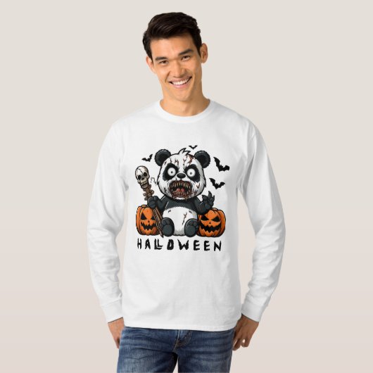Midnight Zombie Panda T-shirt (Voorkant volledig)