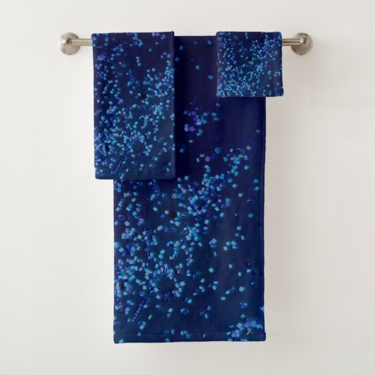Midnite Blue Confetti Bad Handdoek (Insitu)
