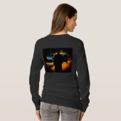 Midnite in het Pianotorium Dames Lange Mouw T-shirt (Achterkant volledig)