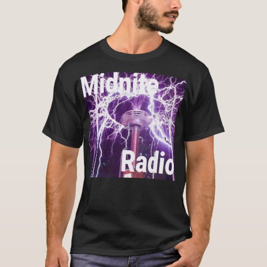 Midnite Radio Ondergrondse Internetstation T-shirt (Voorkant)