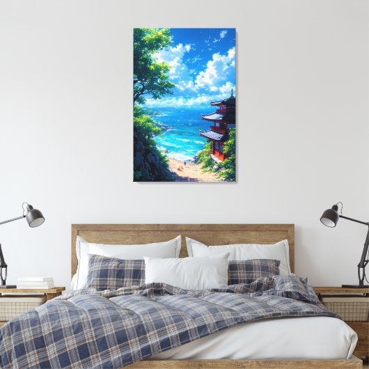 Midori en de Weg van de Zee Canvas Afdruk (Insitu (Slaapkamer))