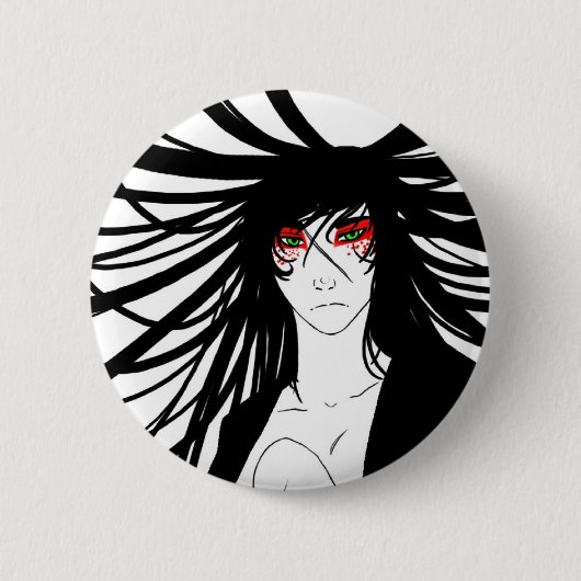 Midori Yama: Jigoku Ronde Button 5,7 Cm (Voorkant)