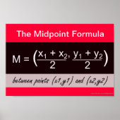 Midpoint Formula Wiskunde Poster (Voorkant)