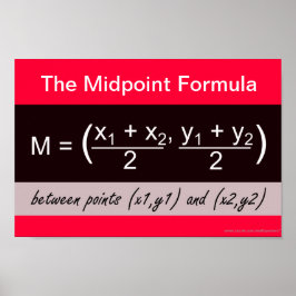 Midpoint Formula Wiskunde Poster