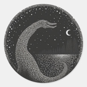 Midreis Monsters Cryptid reeks Ronde Sticker
