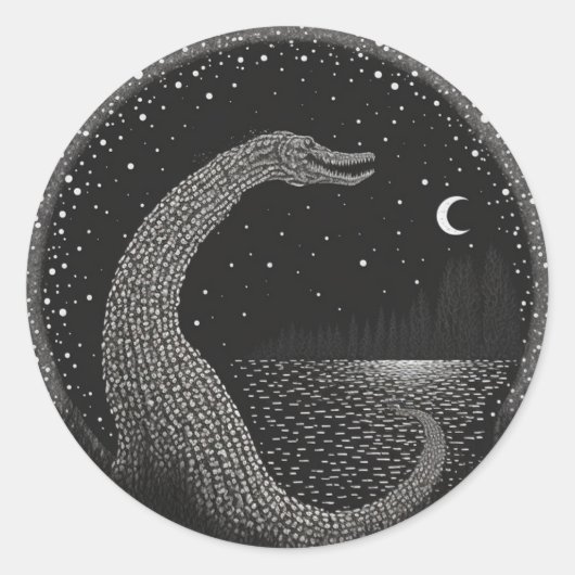 Midreis Monsters Cryptid reeks Ronde Sticker (Voorkant)