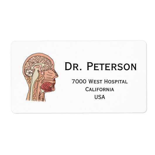 Midsagittal Brain Cross Etiket (Voorkant)