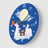 Midsfeer Moon Rabbit Mooncake Wolken Grote Klok (Hoek)