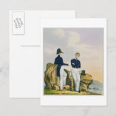 Midshipmen, bord 3 uit 'Costume of the Royal Nav' Briefkaart (Voorkant / Achterkant)