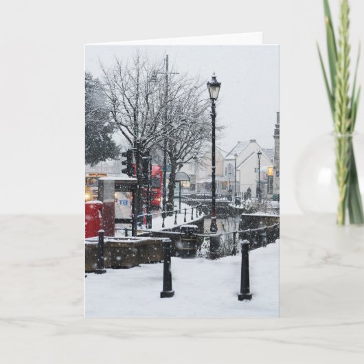 Midsomer Norton in de Winter Feestdagen Kaart (Voorkant)