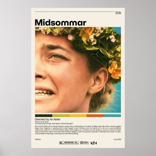 Midsommar Ari Aster Minimalistische film Retr Poster (Voorkant)