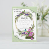 Midsummer Bloem Dankkaart RSVP Kaartje (Staand voorkant)