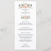 Midsummer Bloemen Wedding Menu Kaart (Voorkant)