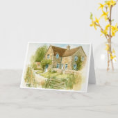 Midsummer Cottage Wenskaart Kaart (Gele Bloem)