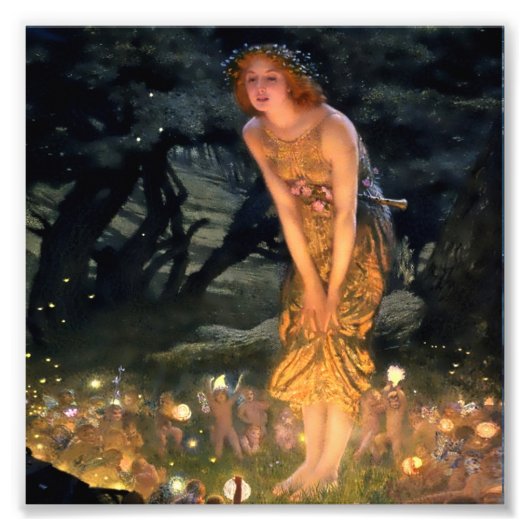 “Midsummer Eve” by Edward Robert Hughes Foto Afdruk (Voorkant)