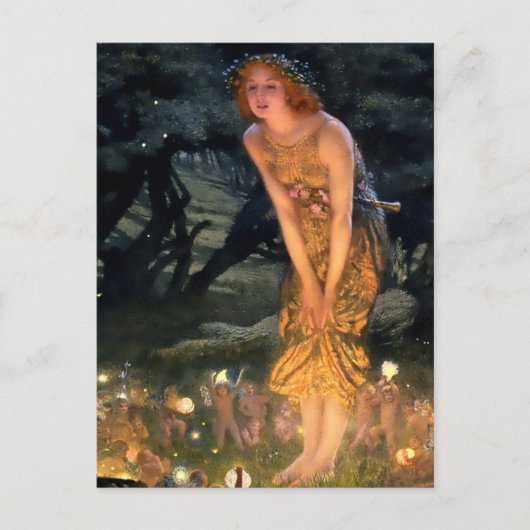 “Midsummer Eve” door Edward Robert Hughes Briefkaart (Voorkant)
