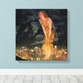 “Midsummer Eve” door Edward Robert Hughes Canvas Afdruk (Insitu (Houten vloer))
