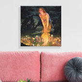 “Midsummer Eve” door Edward Robert Hughes Canvas Afdruk (Insitu (Woonkamer))