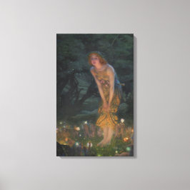 Midsummer Eve (door Edward Robert Hughes) Canvas Afdruk