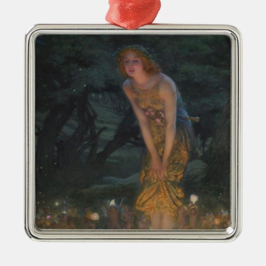 Midsummer Eve (door Edward Robert Hughes) Metalen Ornament (Voorkant)