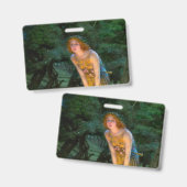 Midsummer Eve Edward Robert Hughes Badge (Voor- en achterkant)