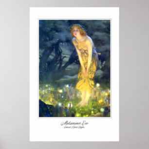 Midsummer Eve Kunstprint Feeën, Elfen, Magie Poster