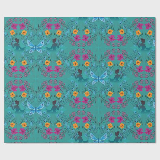 Midsummer Fairy Botanical Cadeaupapier (Vlak)
