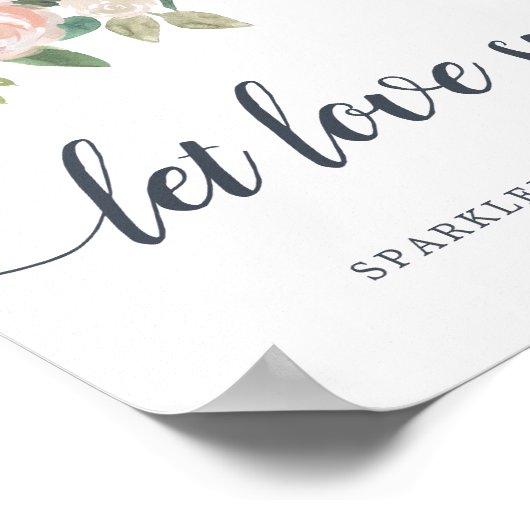 MidSummer Floral Wedding Sparkler Sendoff Poster (Hoek)