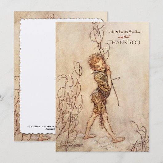 Midsummer Night's Dream Gepersonaliseerd Dank u Bedankkaart (Voorkant / Achterkant)