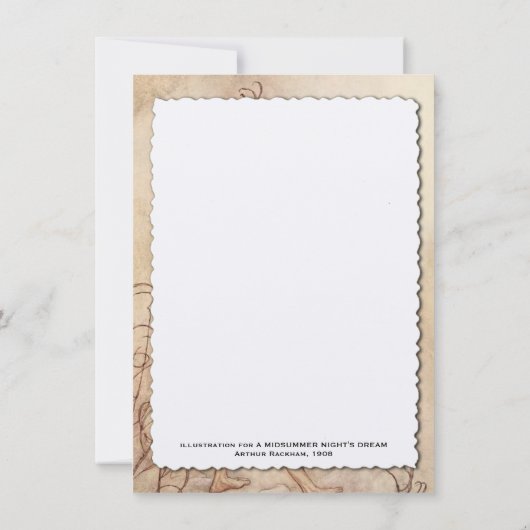 Midsummer Night's Dream Gepersonaliseerd Dank u Bedankkaart (Achterkant)